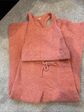 aerie Marshmallow Plush Tank and Pant Set